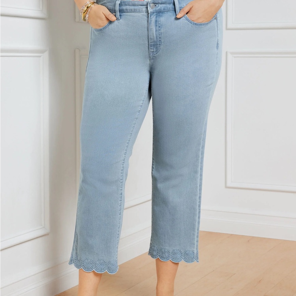 NWT Talbots Straight Leg Crop Jean
